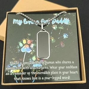 Silver Dog Tag Necklace